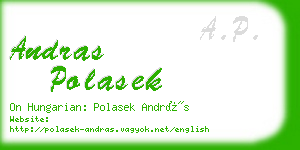 andras polasek business card